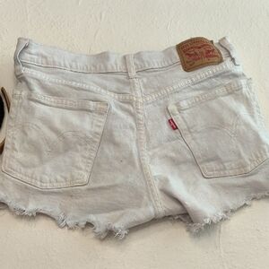 Levi's Women's White Denim Shorts